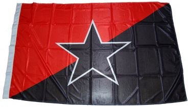 Fahne Schwarz-rote Fahne mit Stern