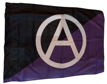 Fahne Anarchie schwarz-violett