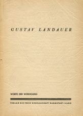 (Antiquariat) Gustav Landauer. Worte der Wrdigung